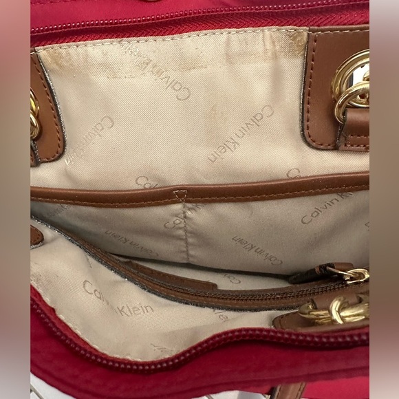 Calvin Klein Cherry Red Tote Bag - Picture 6 of 8